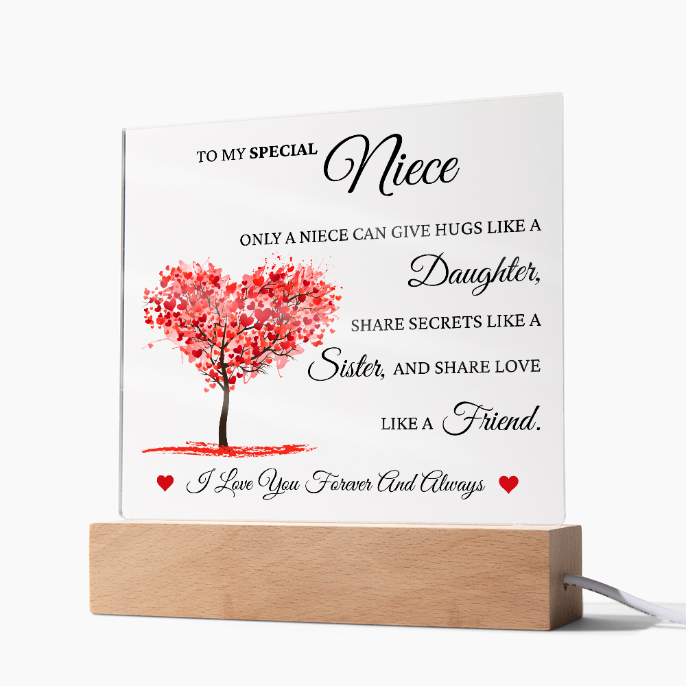 Acrylic Square Plaque - To My Special Niece