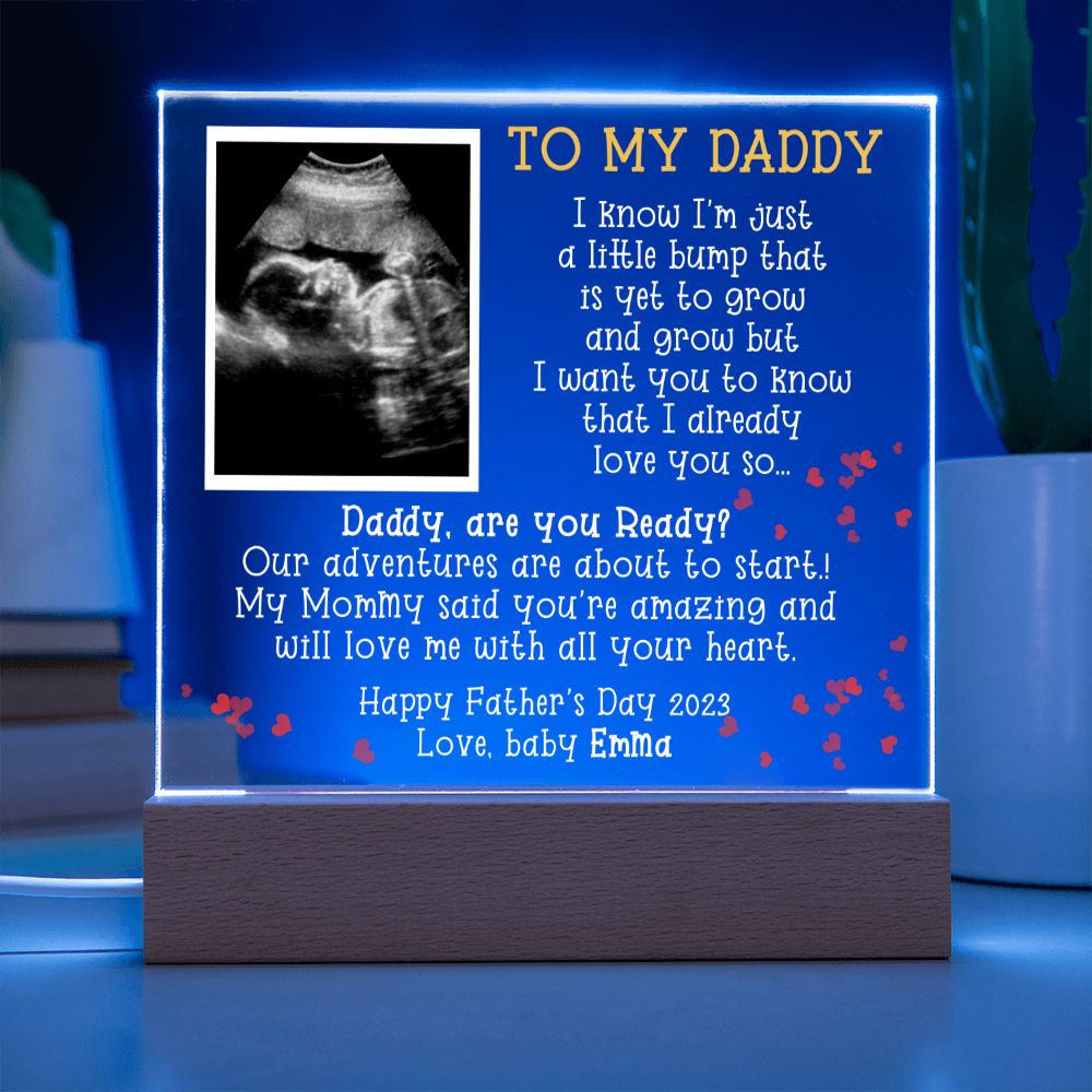 Sonogram Acrylic Plaque for Soon to Be Dad