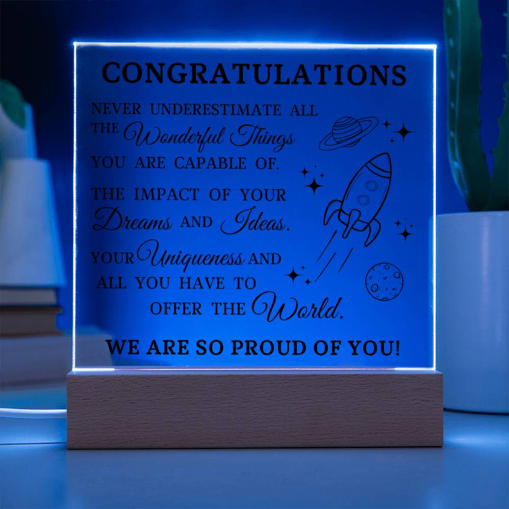 Graduation Gift, Acrylic Plaque
