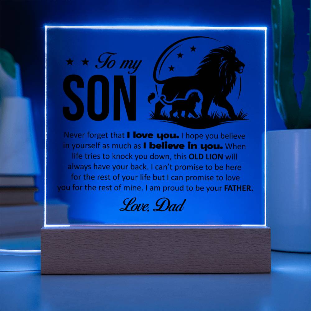 To My Son, Acrylic Plaque