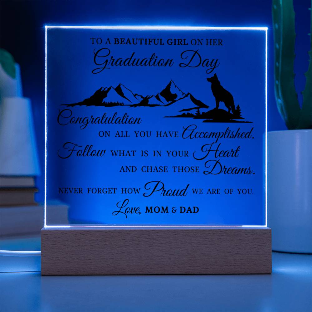 Graduation Gift for Her, Acrylic Plaque