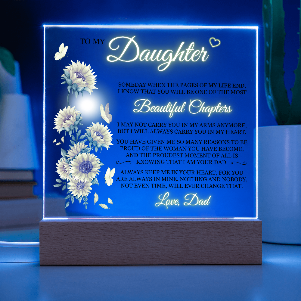To My Daughter Acrylic Plaque