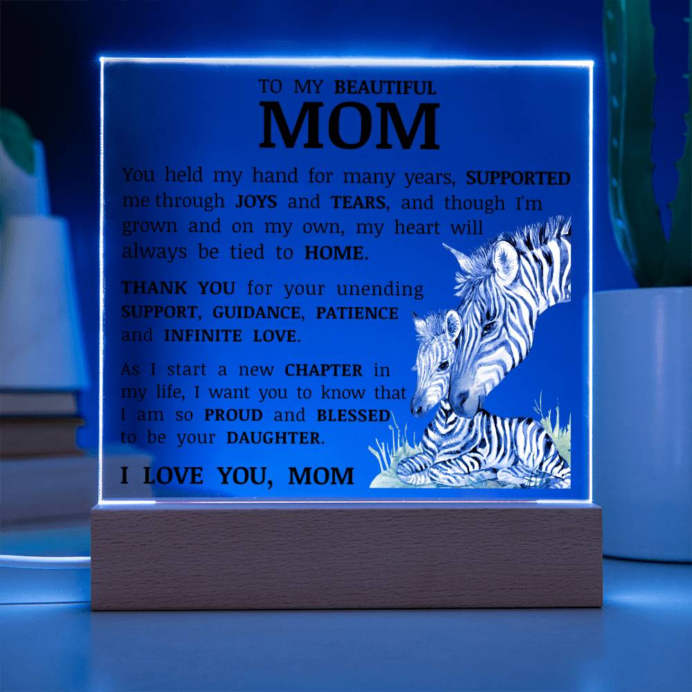 To My Beautiful Mom, Acrylic Plaque