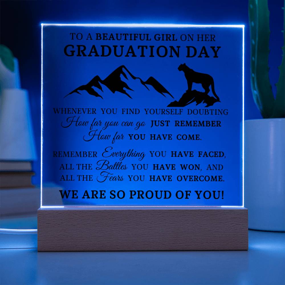 Graduation Gift for Her, Acrylic Plaque