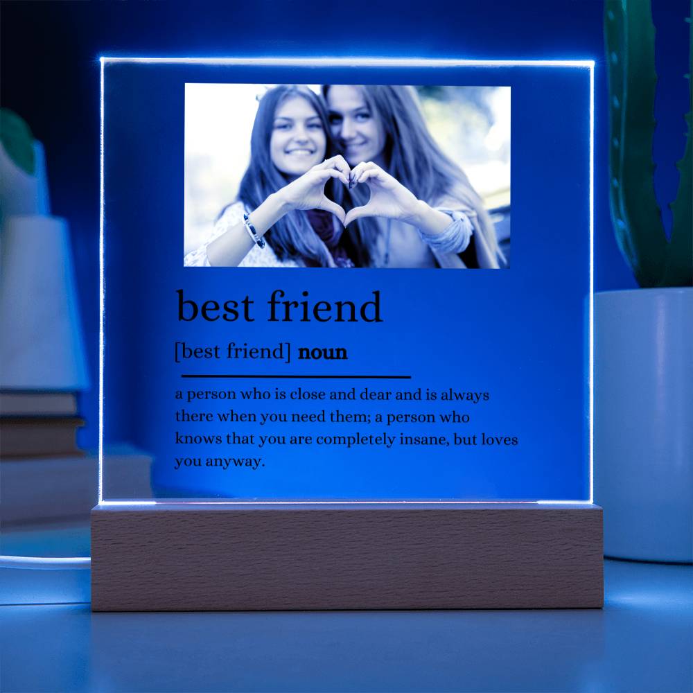 To My Best Friend Acrylic Plaque, Definition of Best Friend, Friendship Gift for Her, Unique Home Decor for Girls