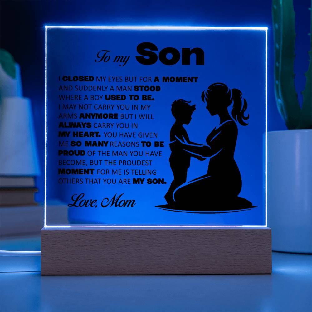 To My Son, Acrylic Plaque