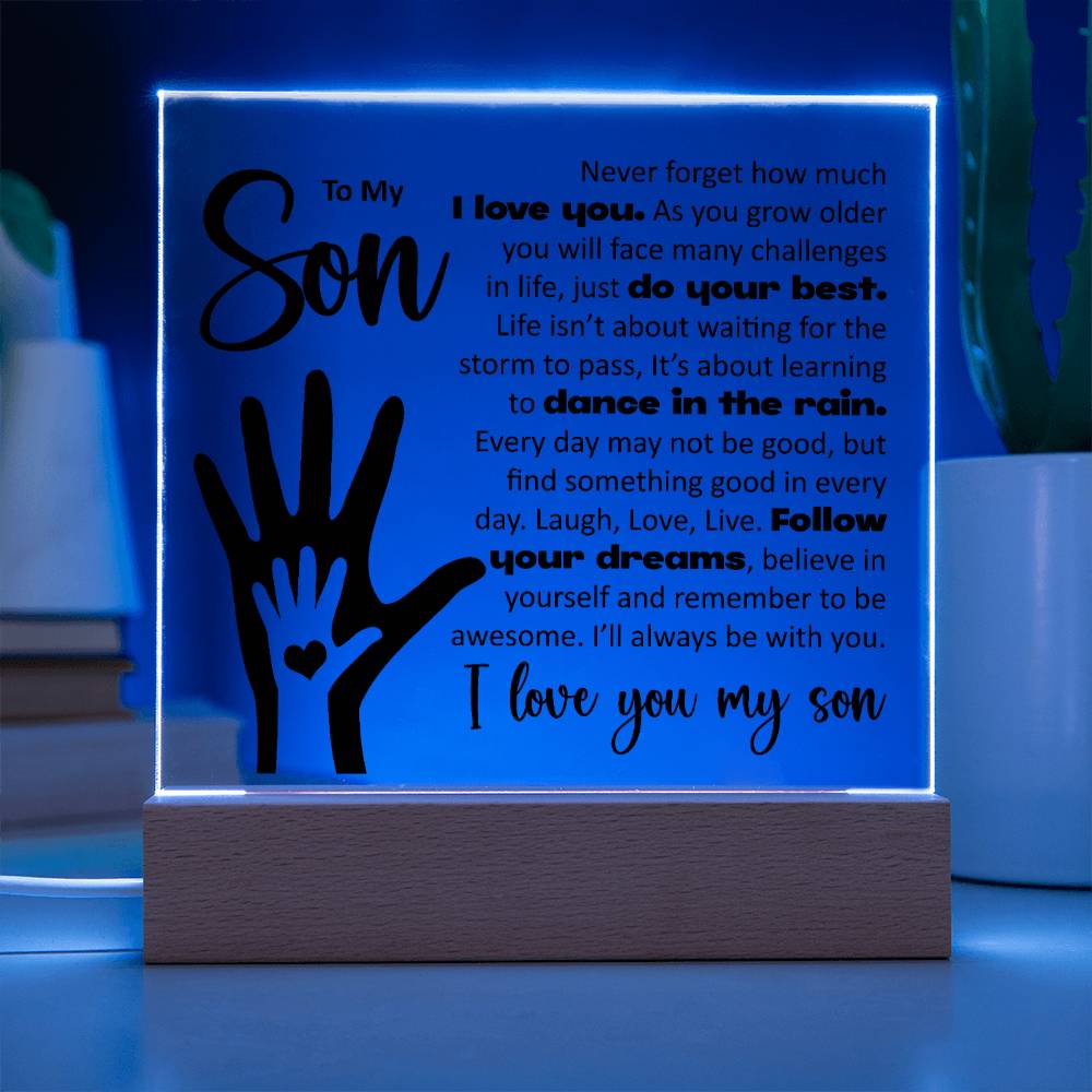To My Son, Acrylic Plaque