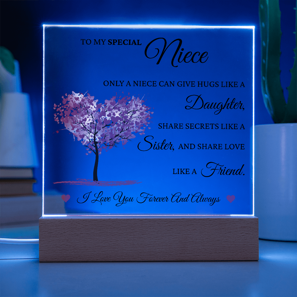 Acrylic Square Plaque - To My Special Niece