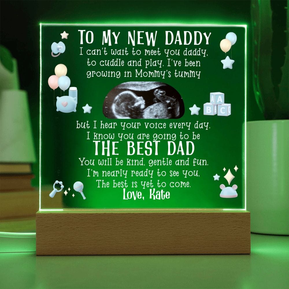 To My New Daddy, Acrylic Square Plaque