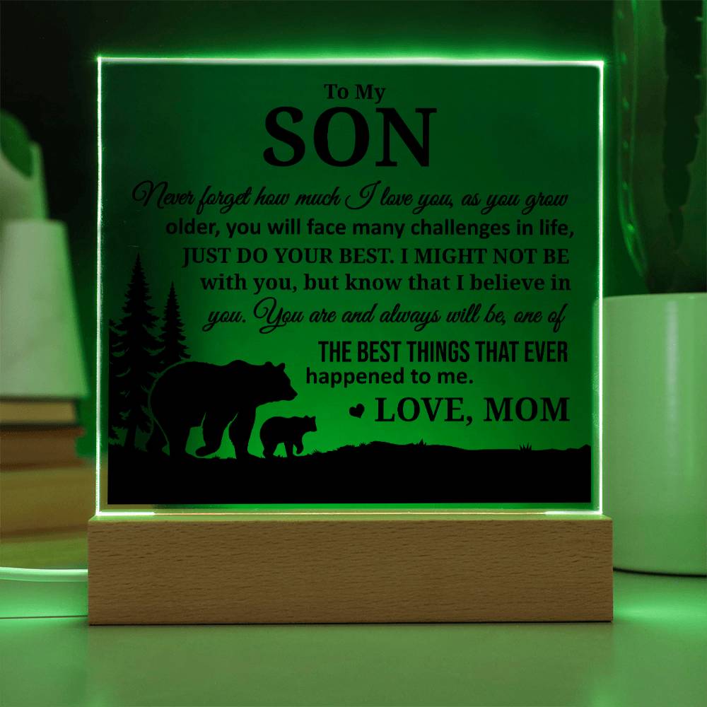 To My Son, Acrylic Plaque