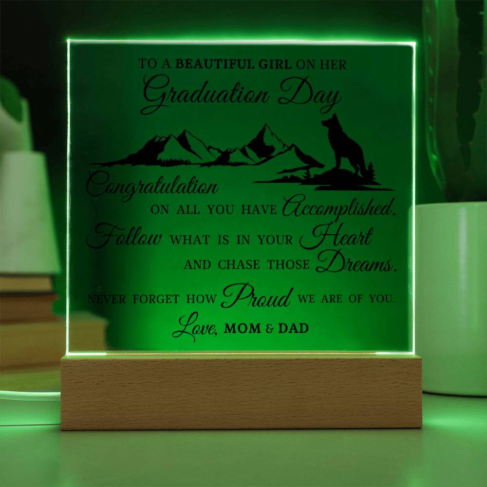 Graduation Gift for Her, Acrylic Plaque