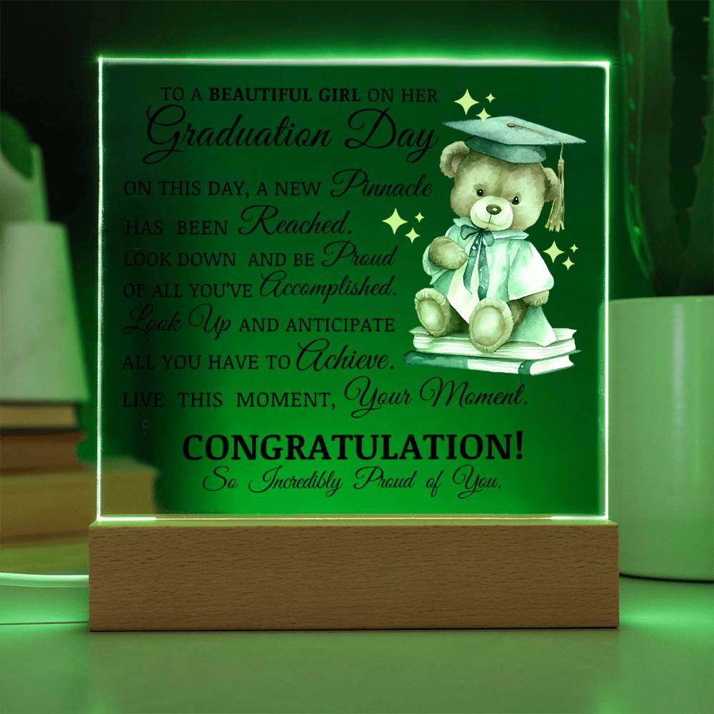Graduation Gift for Her, Acrylic Plaque