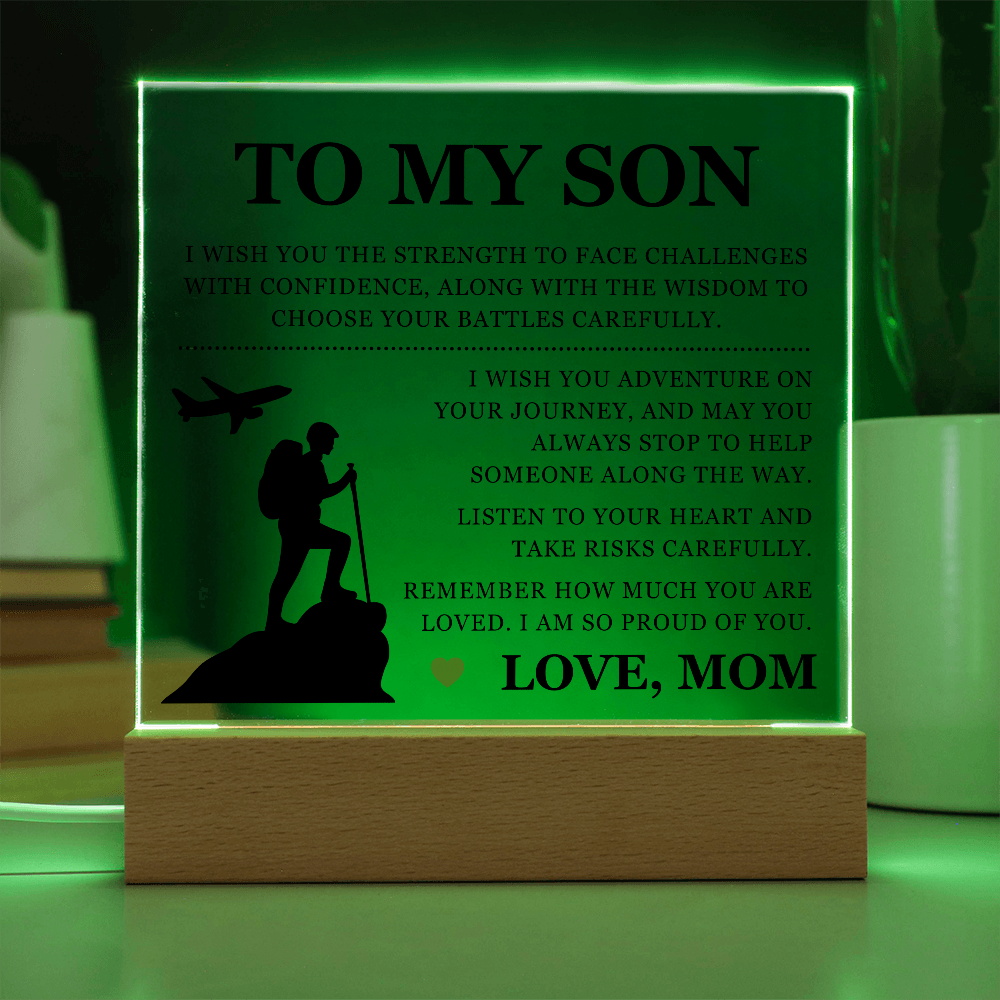 Square Acrylic Plaque - To My Son "I Am So Proud Of You"