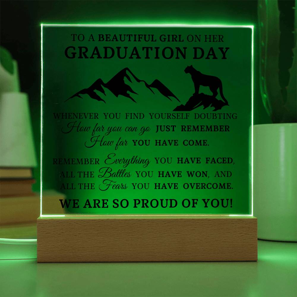Graduation Gift for Her, Acrylic Plaque