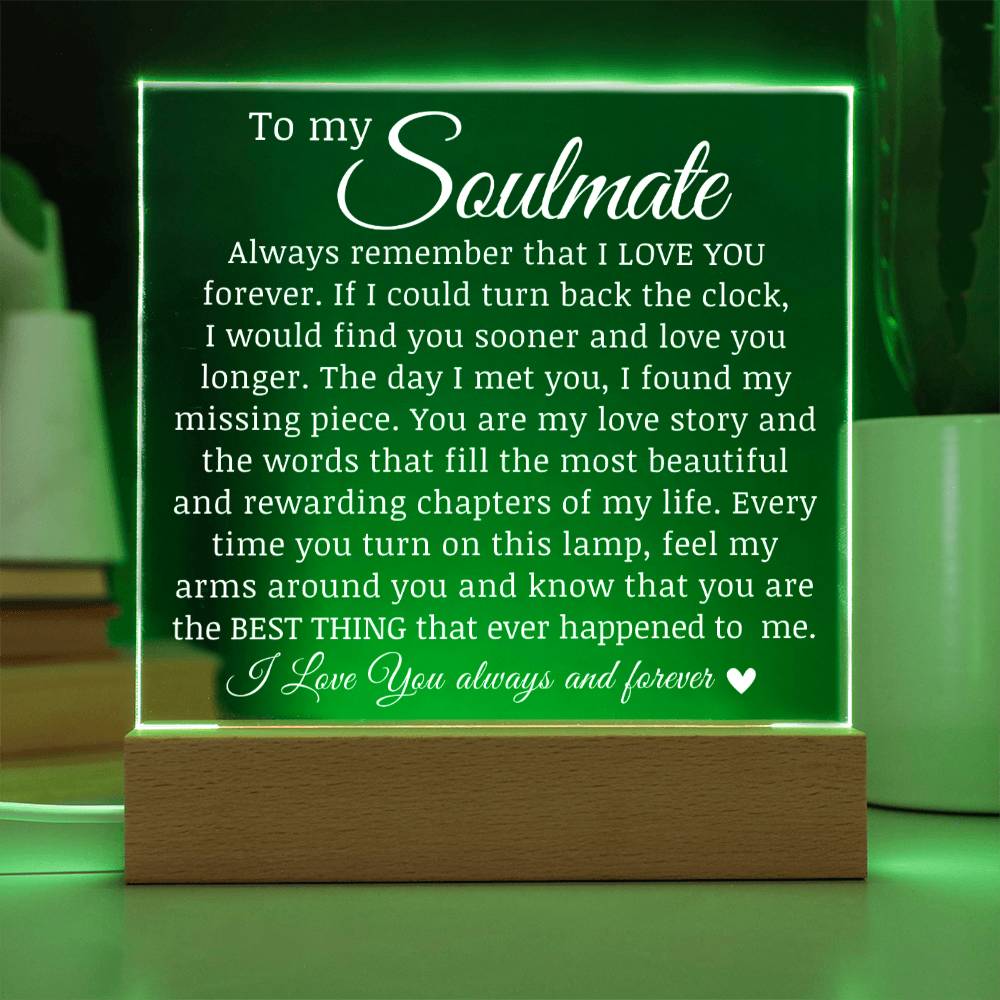 To My Soulmate, Acrylic Plaque