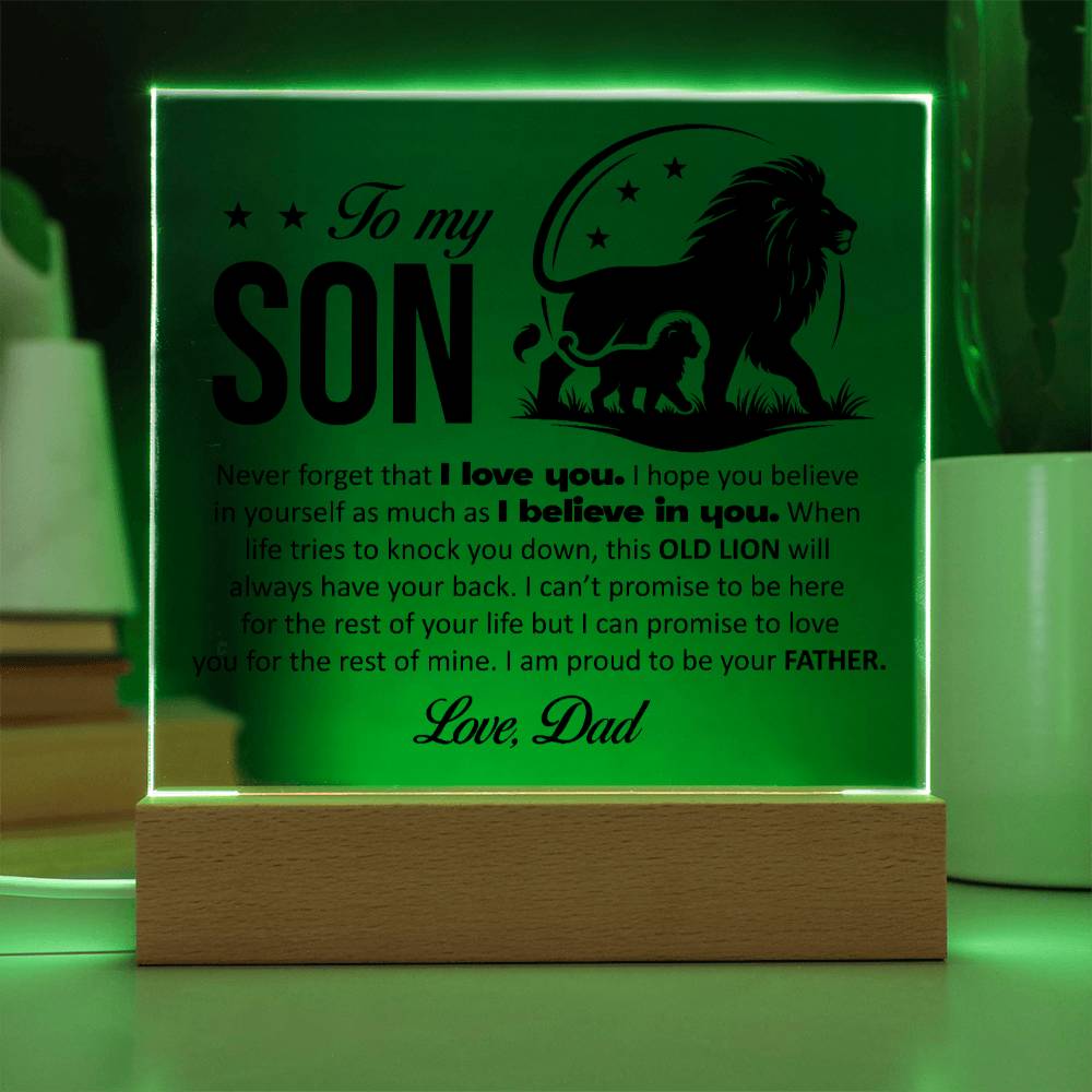 To My Son, Acrylic Plaque