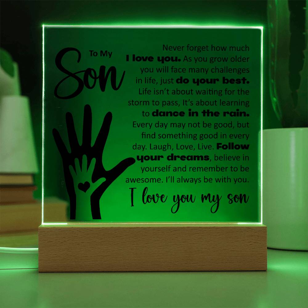 To My Son, Acrylic Plaque