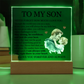 Acrylic Square Plaque - To My Son "I Am Always With You"