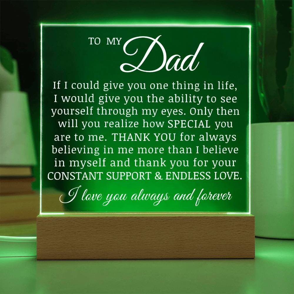 To My Dad, Acrylic Plaque