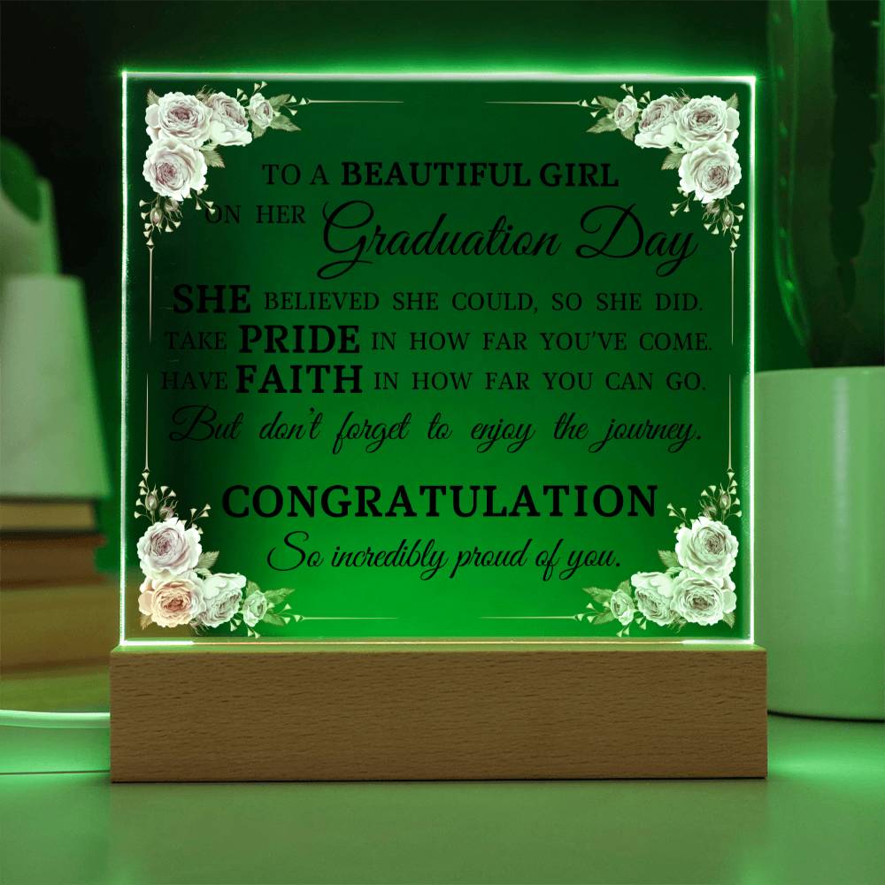 Graduation Gift, Acrylic Plaque, High School Graduation, College Graduation Gift for Her