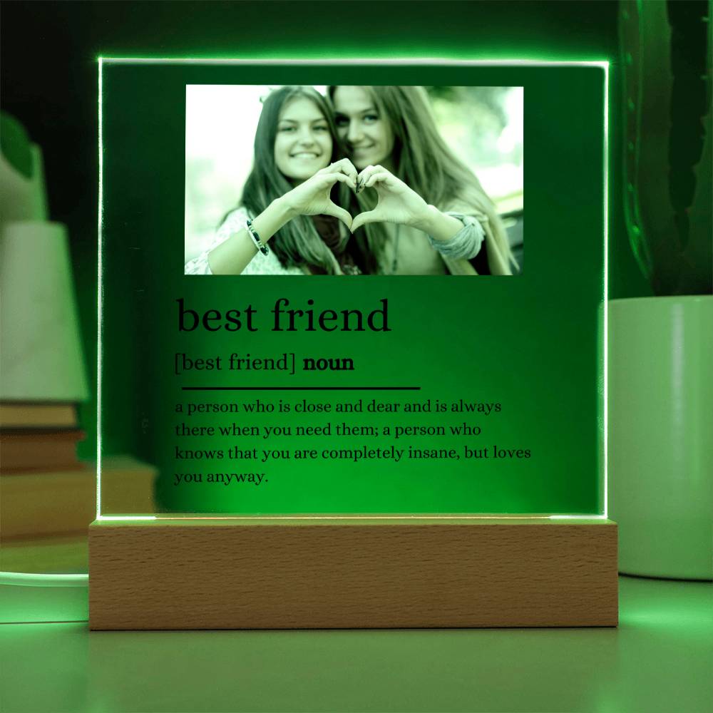To My Best Friend Acrylic Plaque, Definition of Best Friend, Friendship Gift for Her, Unique Home Decor for Girls