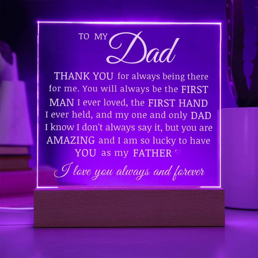 To My Dad, Acrylic Plaque