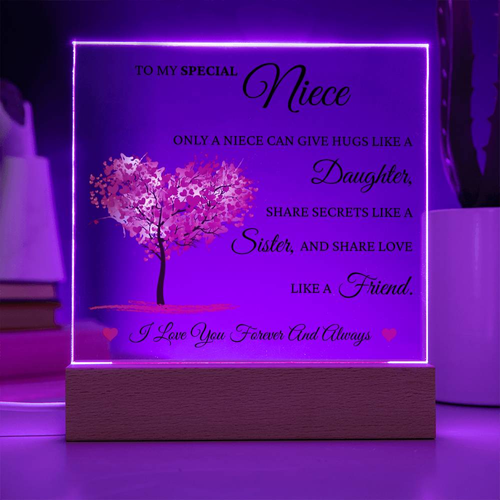 Acrylic Square Plaque - To My Special Niece