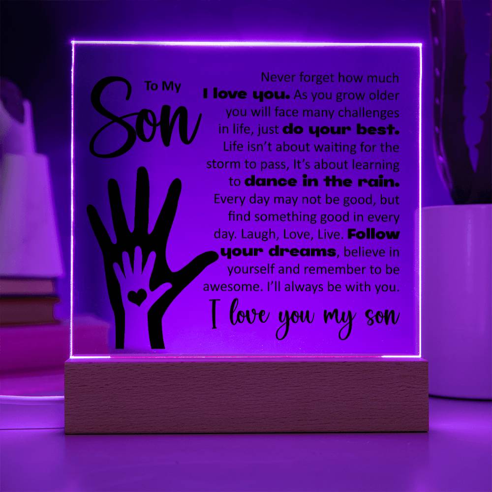 To My Son, Acrylic Plaque