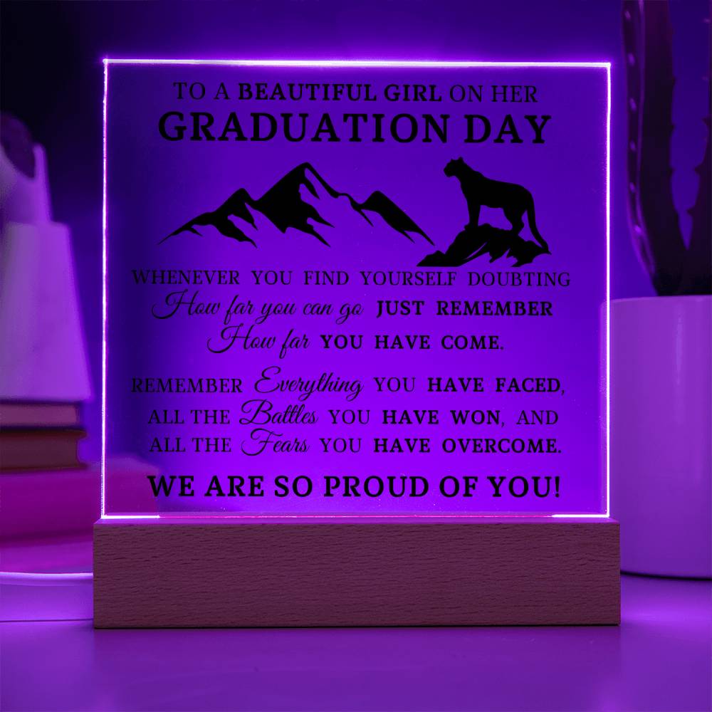 Graduation Gift for Her, Acrylic Plaque