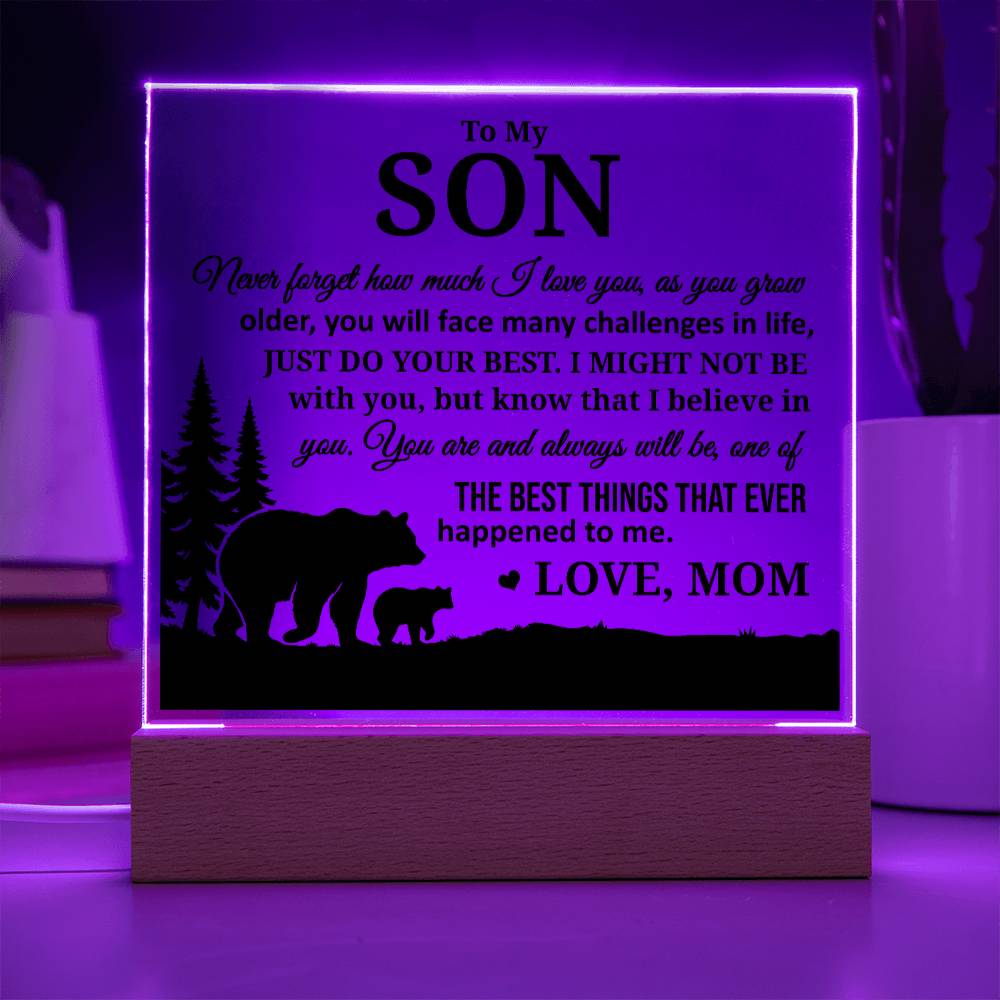 To My Son, Acrylic Plaque