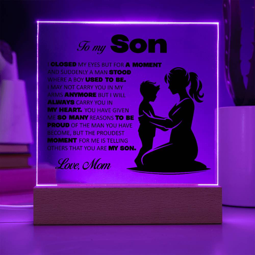 To My Son, Acrylic Plaque