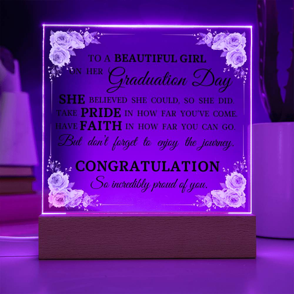 Graduation Gift, Acrylic Plaque, High School Graduation, College Graduation Gift for Her