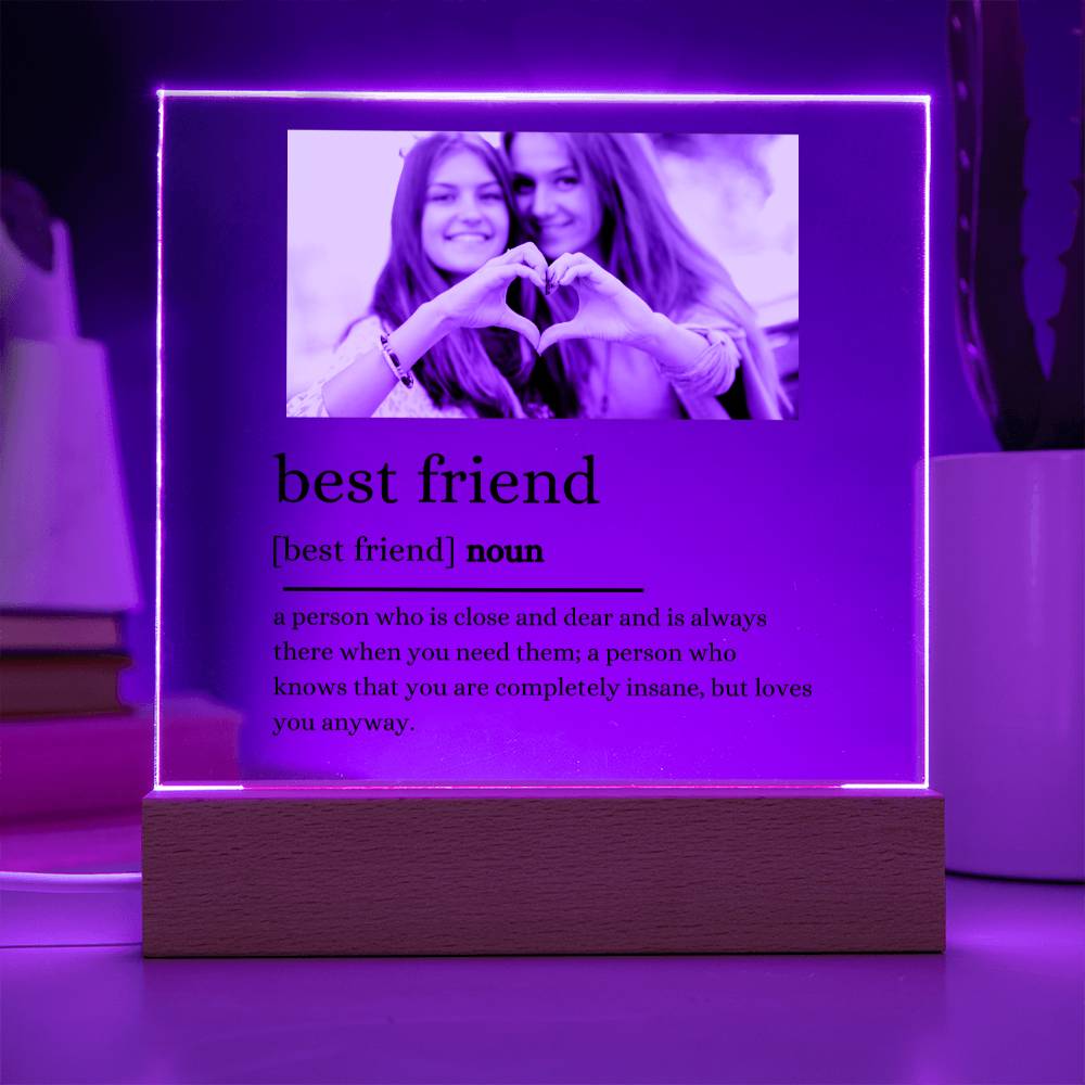 To My Best Friend Acrylic Plaque, Definition of Best Friend, Friendship Gift for Her, Unique Home Decor for Girls