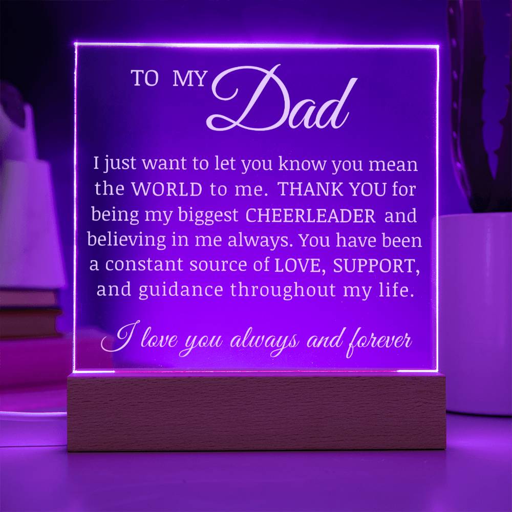 To My Dad, Acrylic Plaque