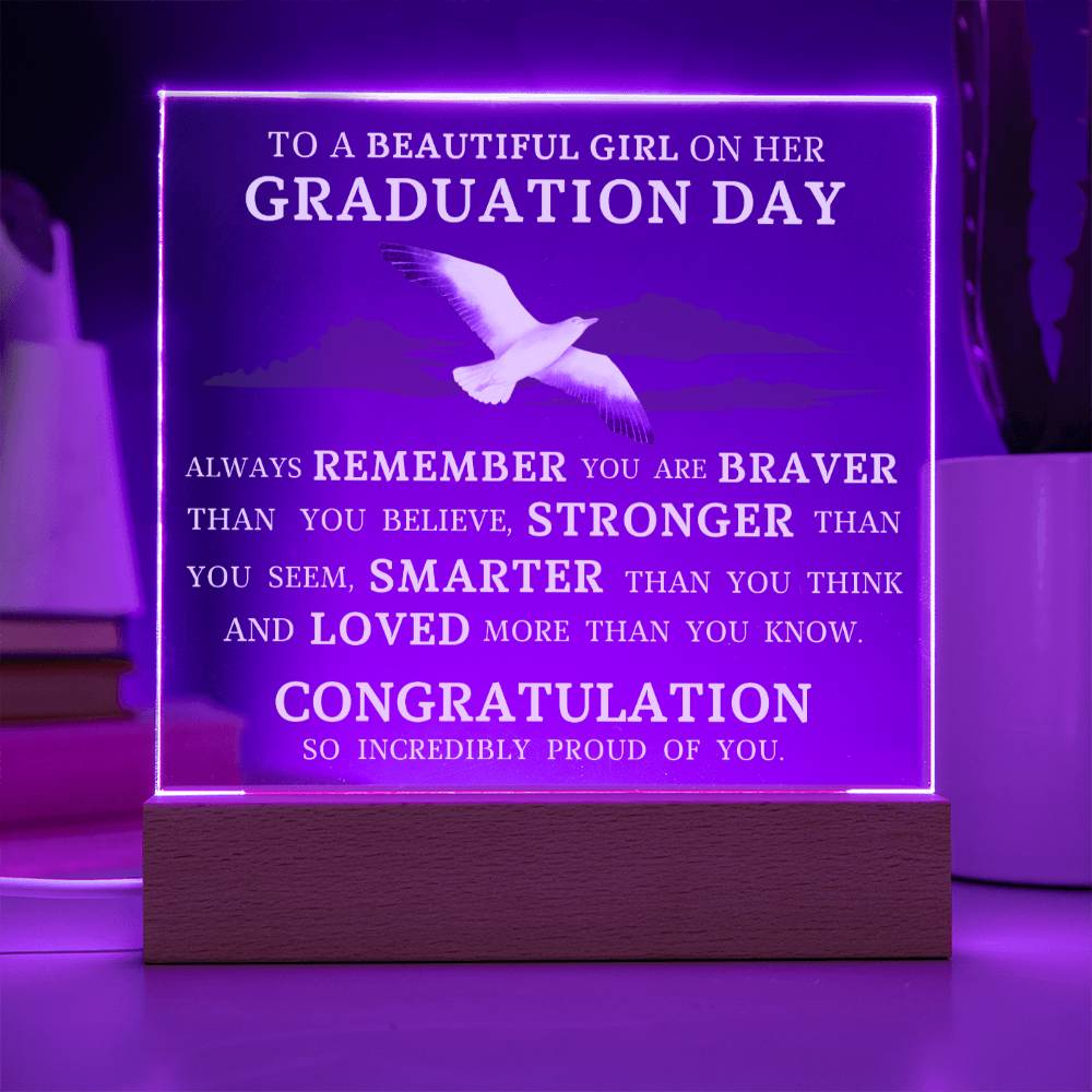 Graduation Gift for Her, Acrylic Plaque