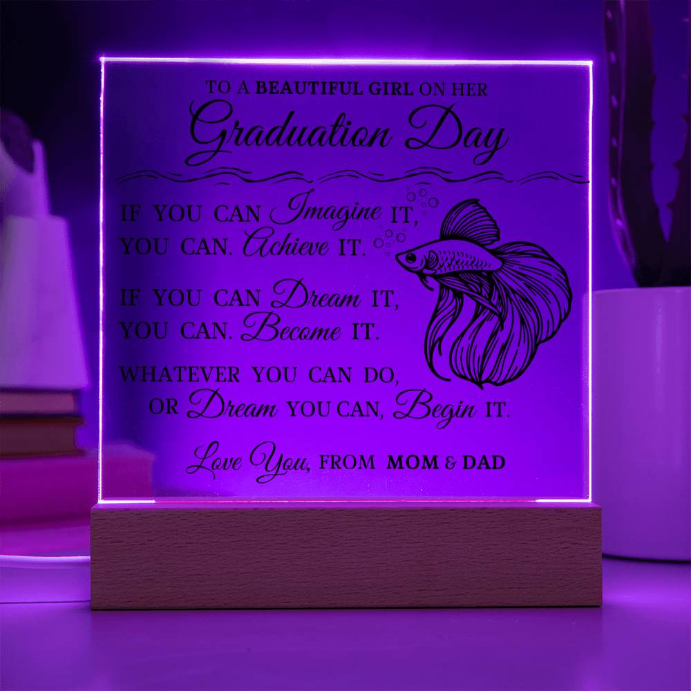 Graduation Gift for Her, Acrylic Plaque