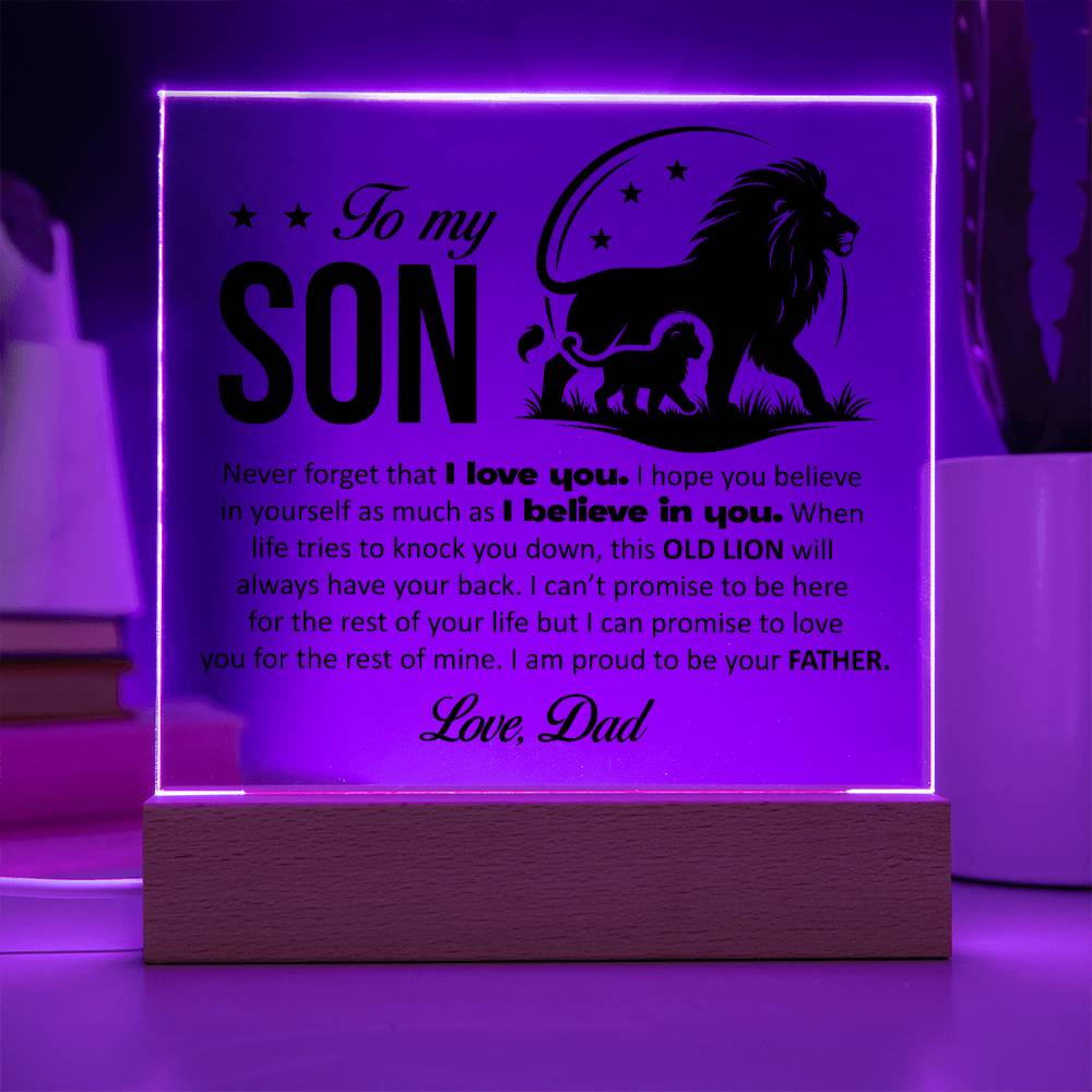 To My Son, Acrylic Plaque