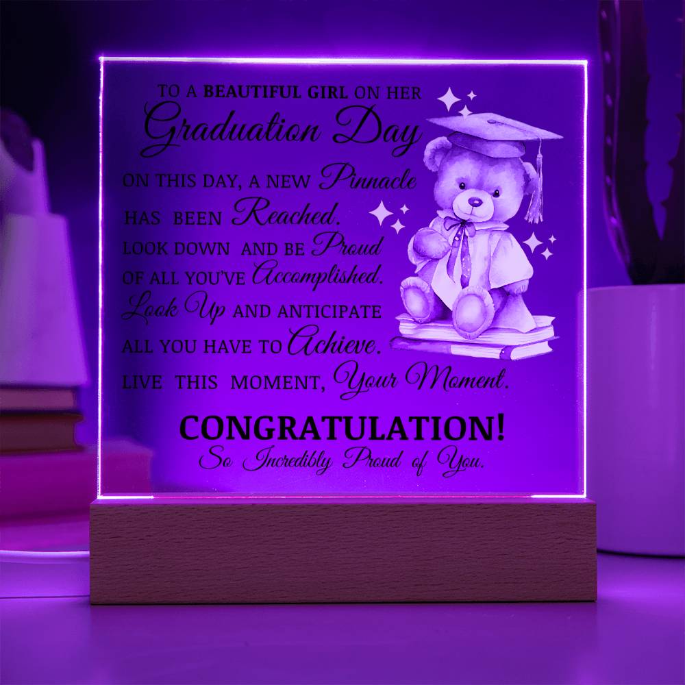 Graduation Gift for Her, Acrylic Plaque