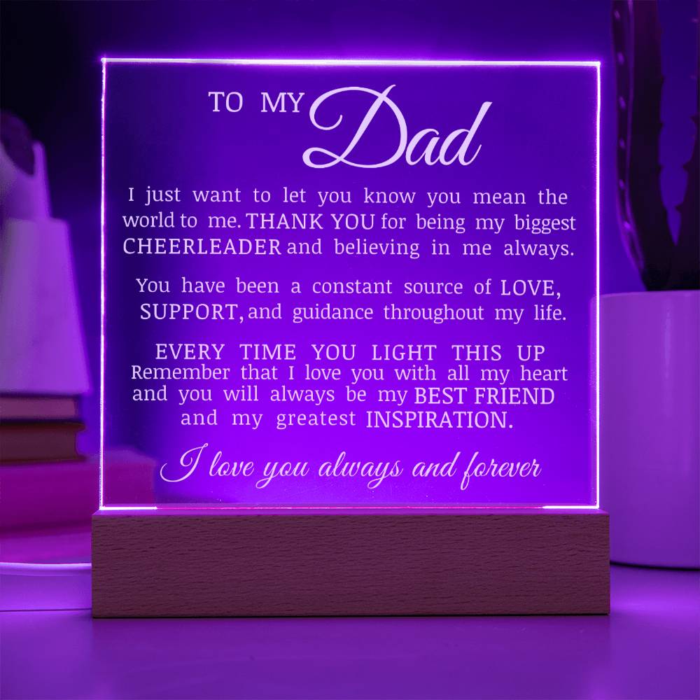 To My Dad, Acrylic Plaque