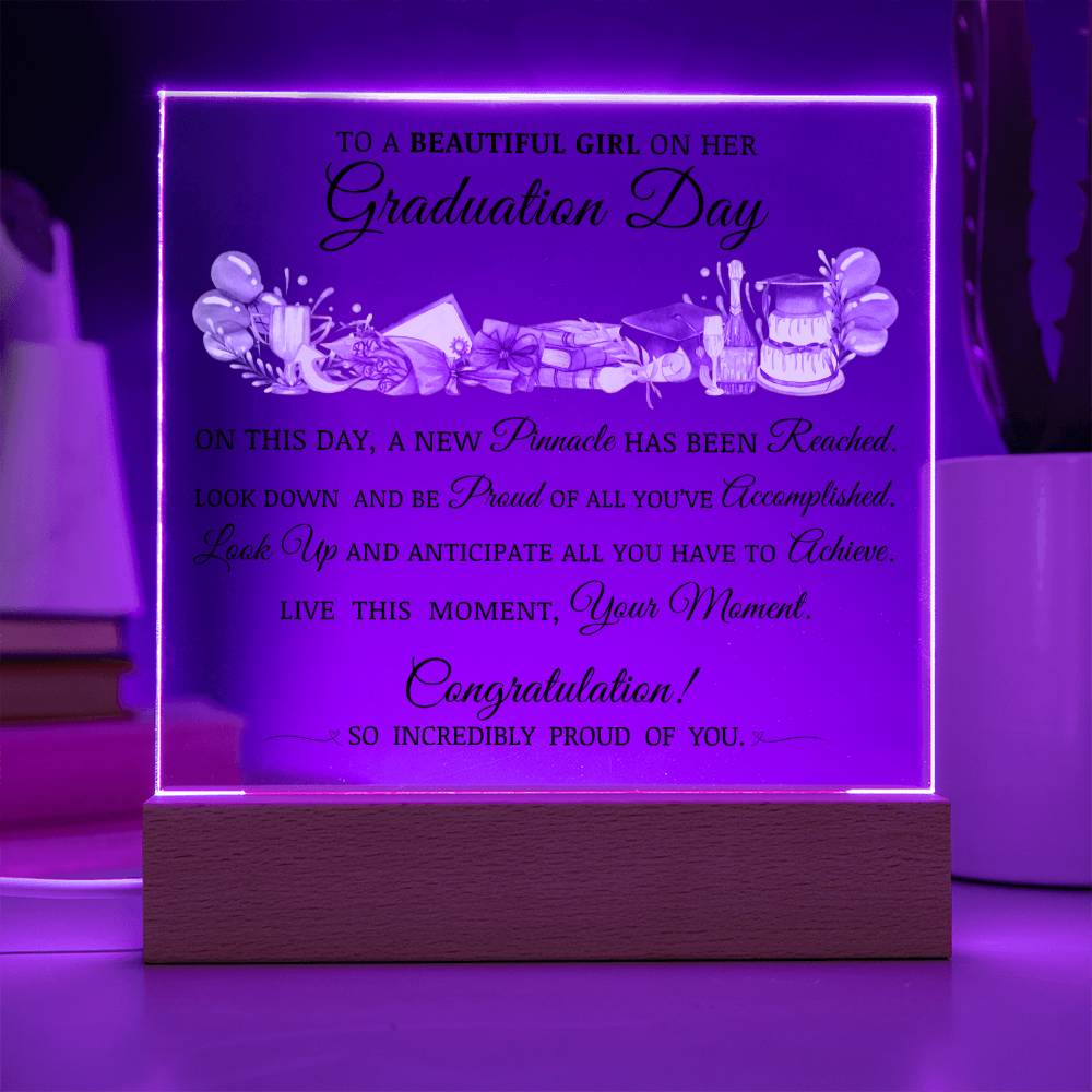 Graduation Gift for Her, Acrylic Plaque