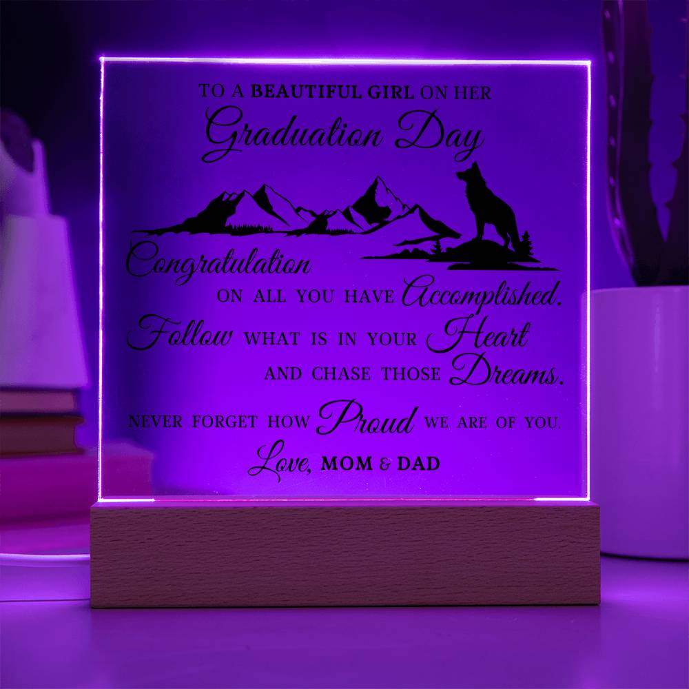 Graduation Gift for Her, Acrylic Plaque