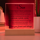 Acrylic Square Plaque - To My Son "Laugh, Love, Live"
