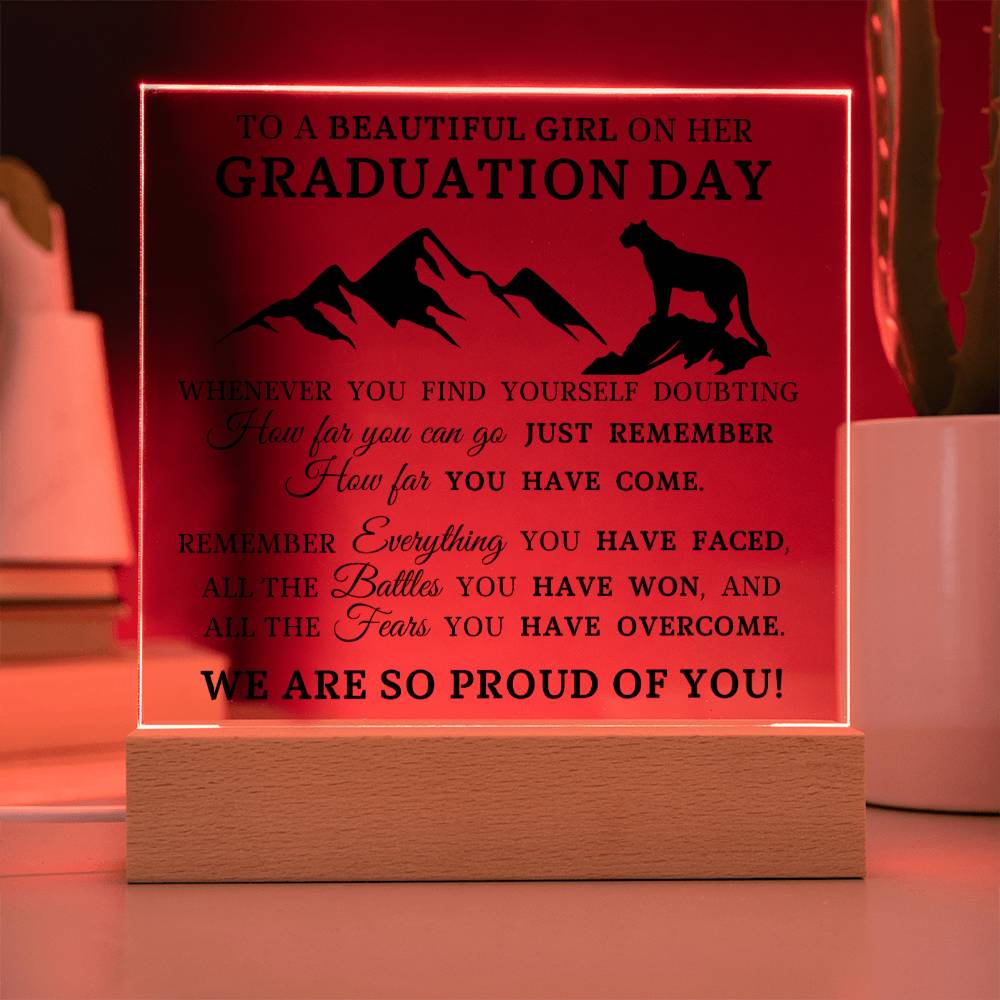 Graduation Gift for Her, Acrylic Plaque