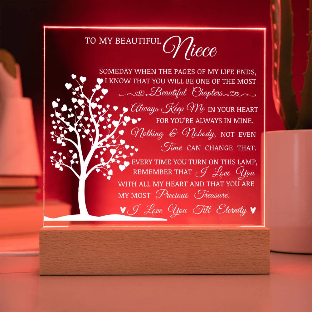 To My Beautiful Niece, You Are My Most Precious Treasure, Acrylic Plaque
