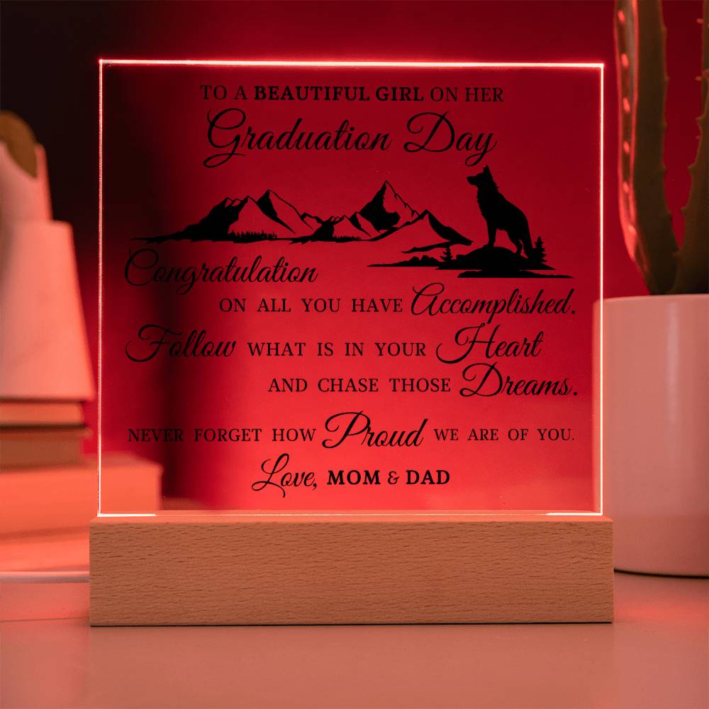 Graduation Gift for Her, Acrylic Plaque
