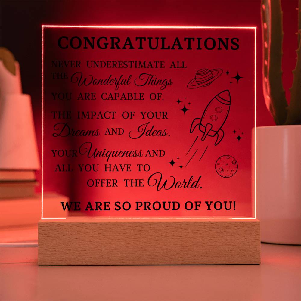 Graduation Gift, Acrylic Plaque