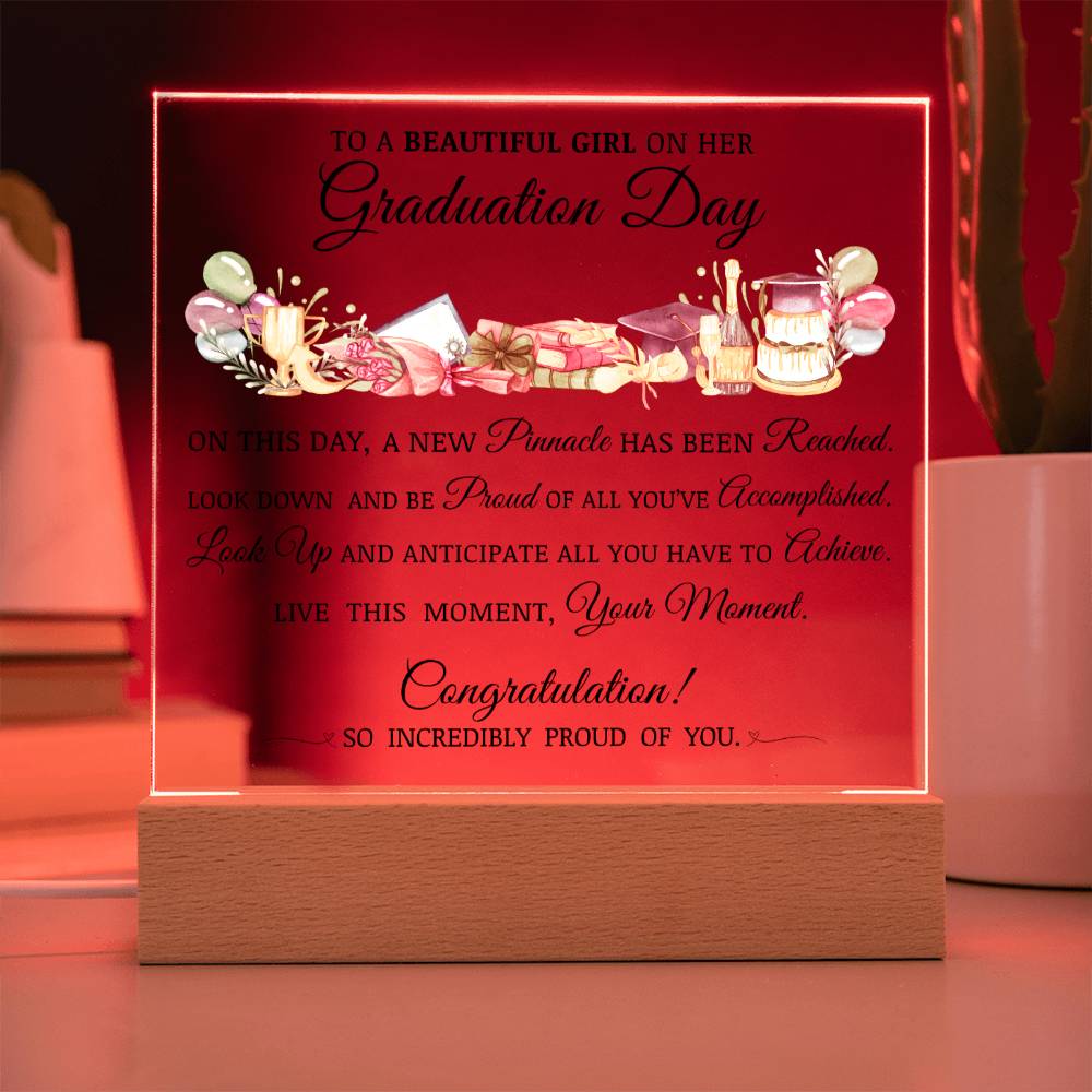 Graduation Gift for Her, Acrylic Plaque