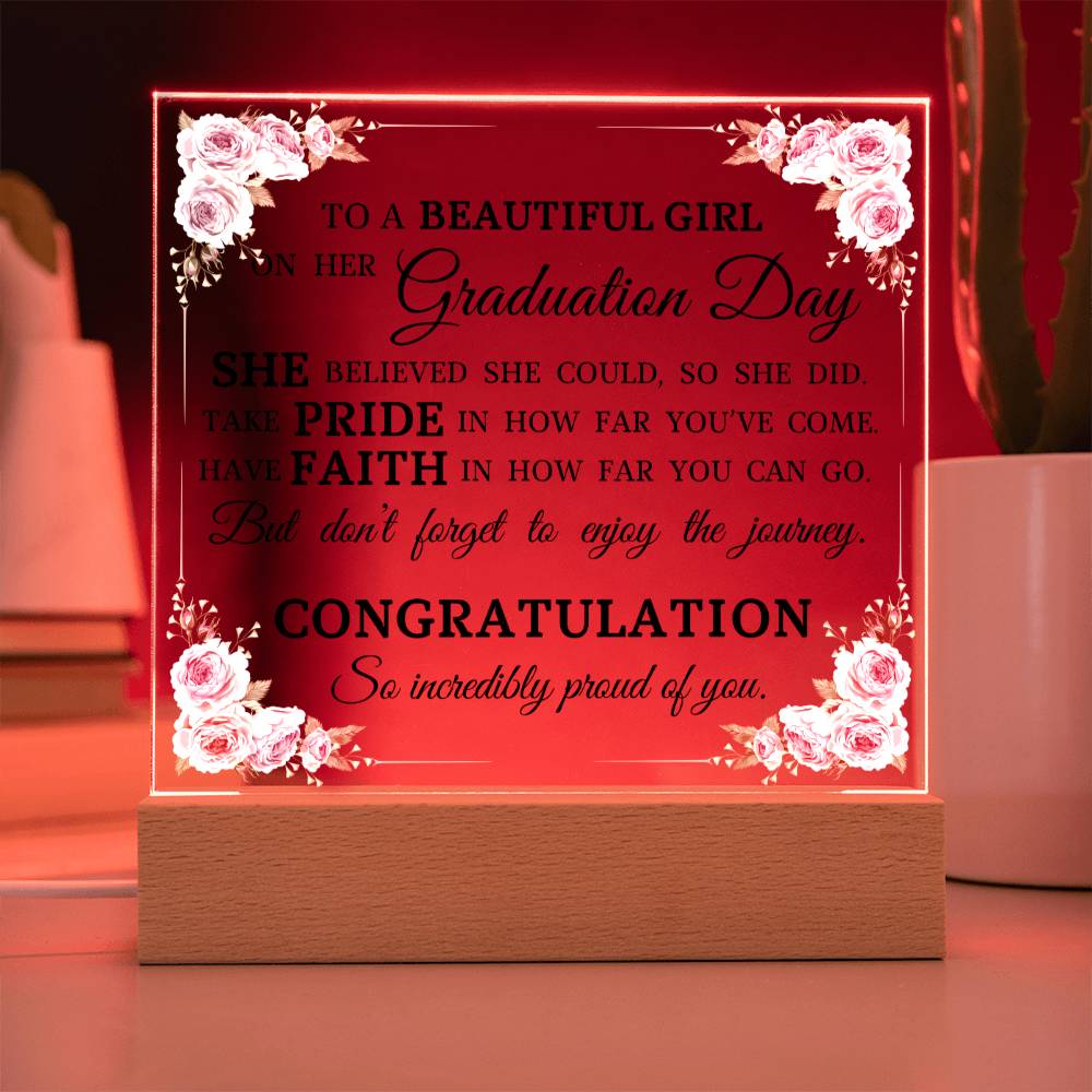 Graduation Gift, Acrylic Plaque, High School Graduation, College Graduation Gift for Her