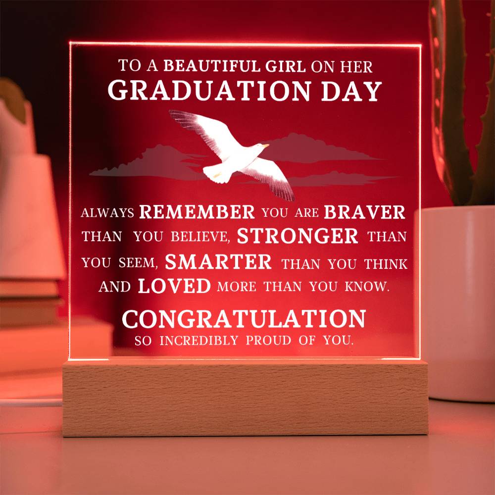 Graduation Gift for Her, Acrylic Plaque