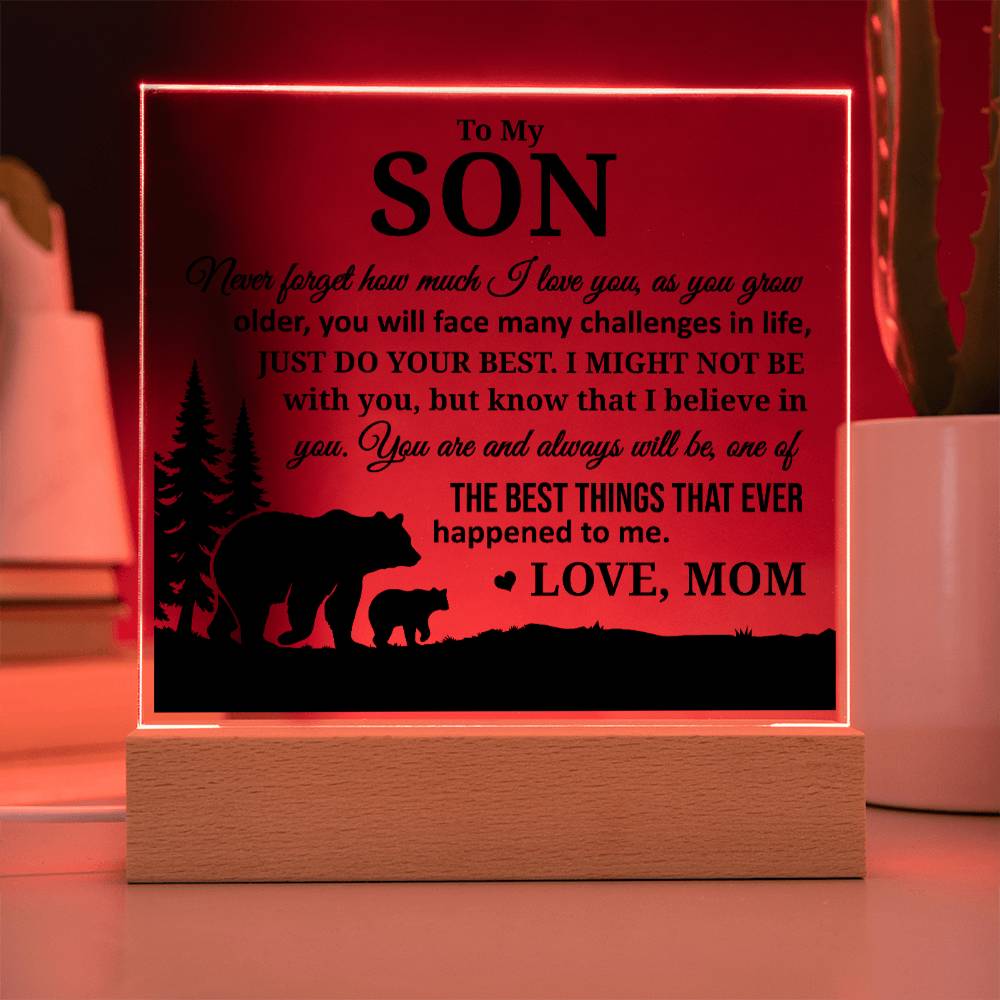 To My Son, Acrylic Plaque